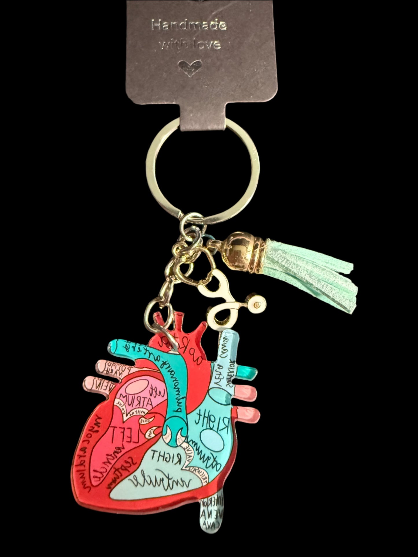 Medical Heart Keychain