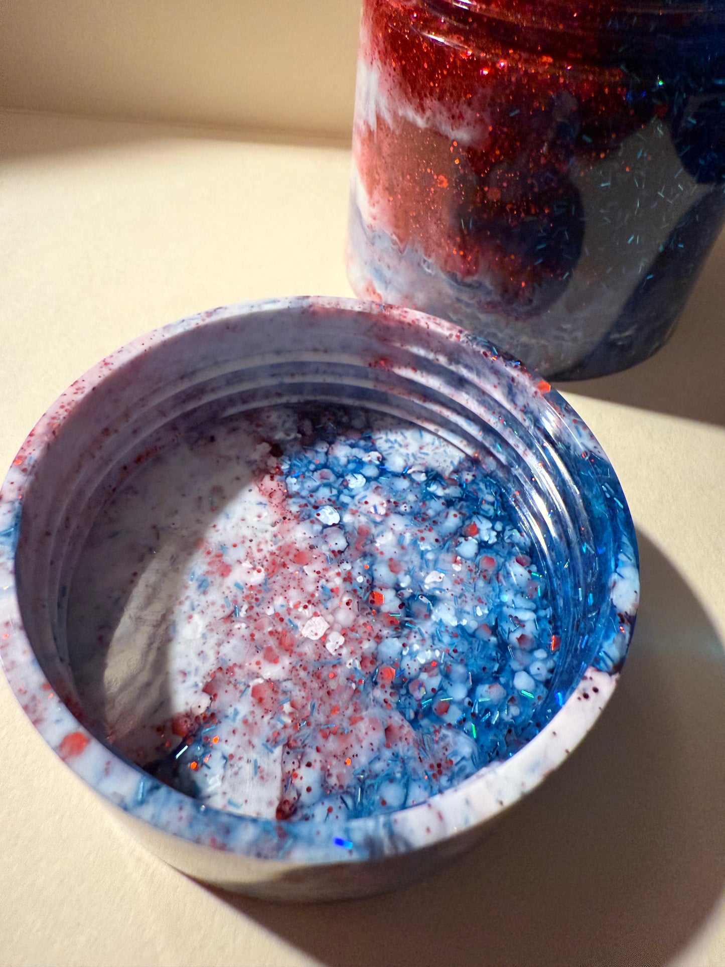 Patriotic resin Jar