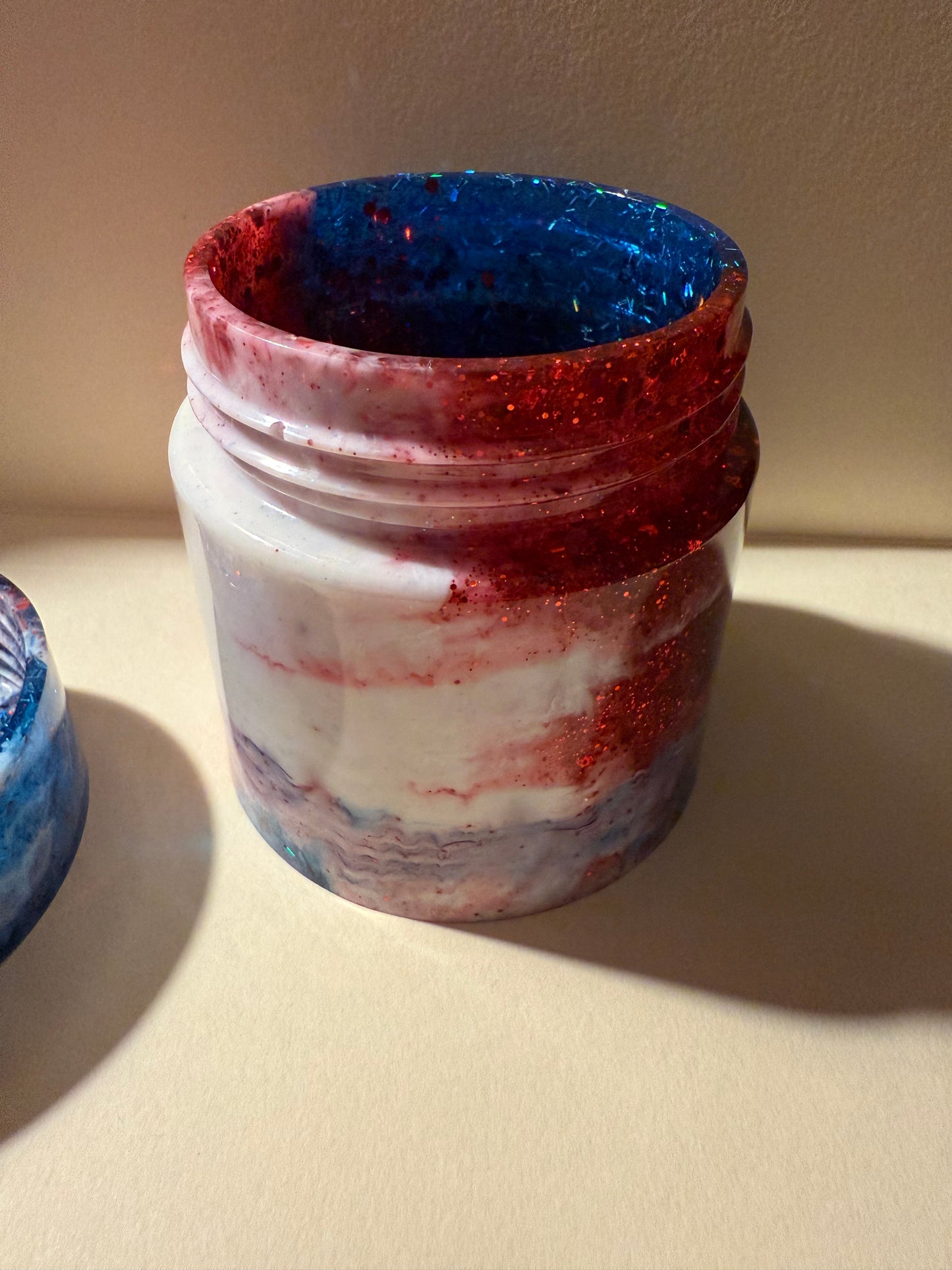 Patriotic resin Jar
