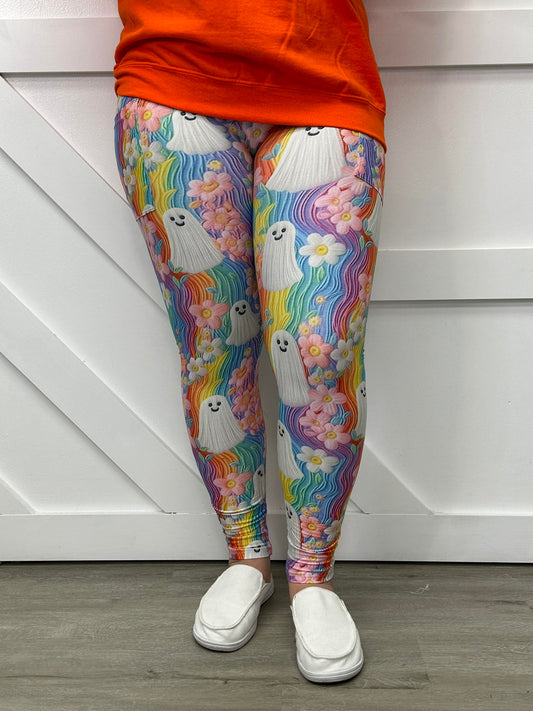 Flower Ghost Capris w/pockets