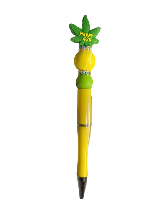 Happy Leaf Pen/Keychain Bundle