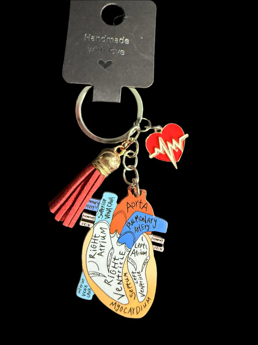 Medical Heart Keychain